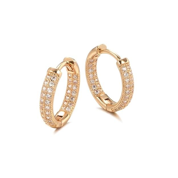 Copper Zircon Bali Earrings