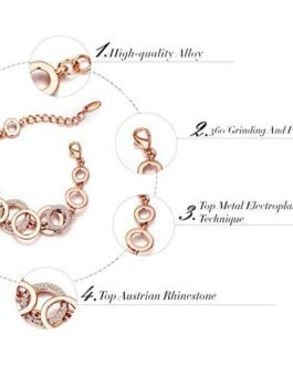 Rose Gold Plated Crystal Bracelet