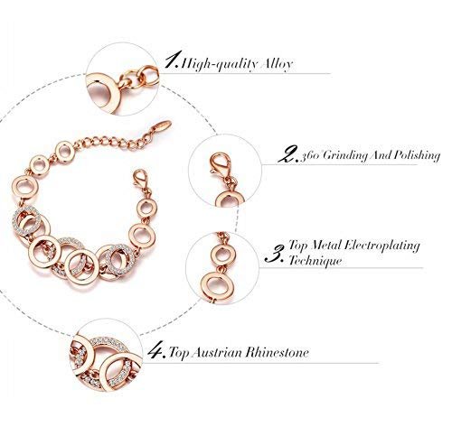 Rose Gold Plated Crystal Bracelet - Image 2