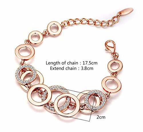 Rose Gold Plated Crystal Bracelet - Image 3