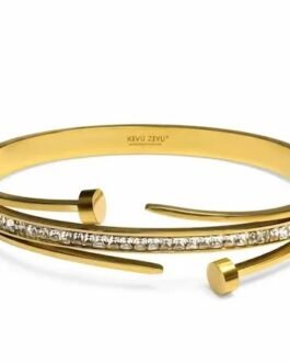 Eclipse Minimalist Hinged Gold Cuff