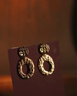 Constellation Stippled Gold Drop Earrings