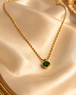 Emerald Empress Solitaire Pendant