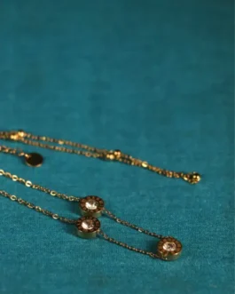 Empress Roman Numeral Crystal Anklet