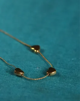 Golden Romance Heart Slider Anklet