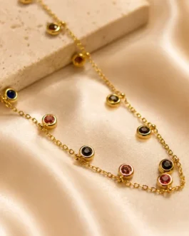 Kaleidoscope Bezel Charm Choker