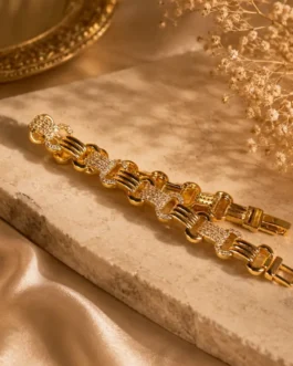 Monarch Pavé Link Statement Bracelet