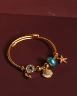 Oceanic Nautical Charm Cable Bangle