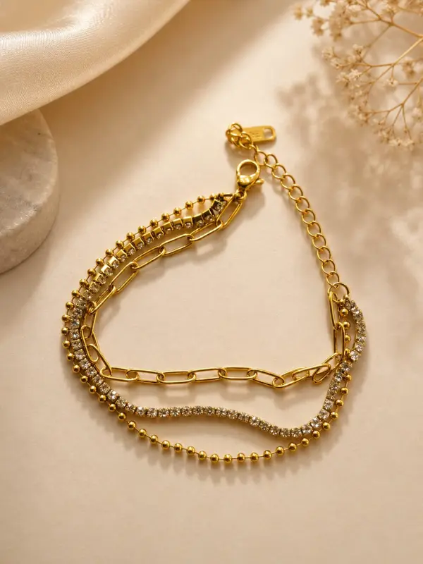 Radiance Multi-Strand Layered Chain Bracelet