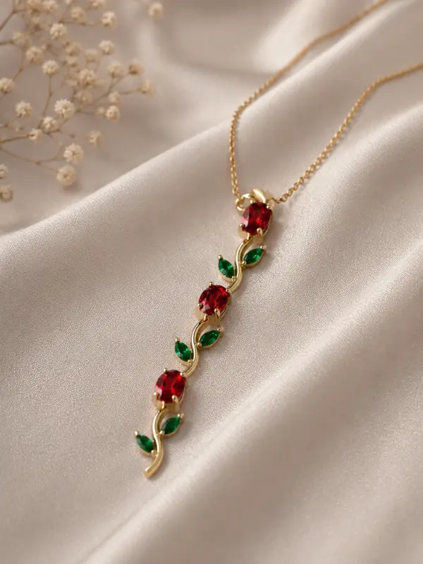 Ruby & Emerald Pendant - Image 2